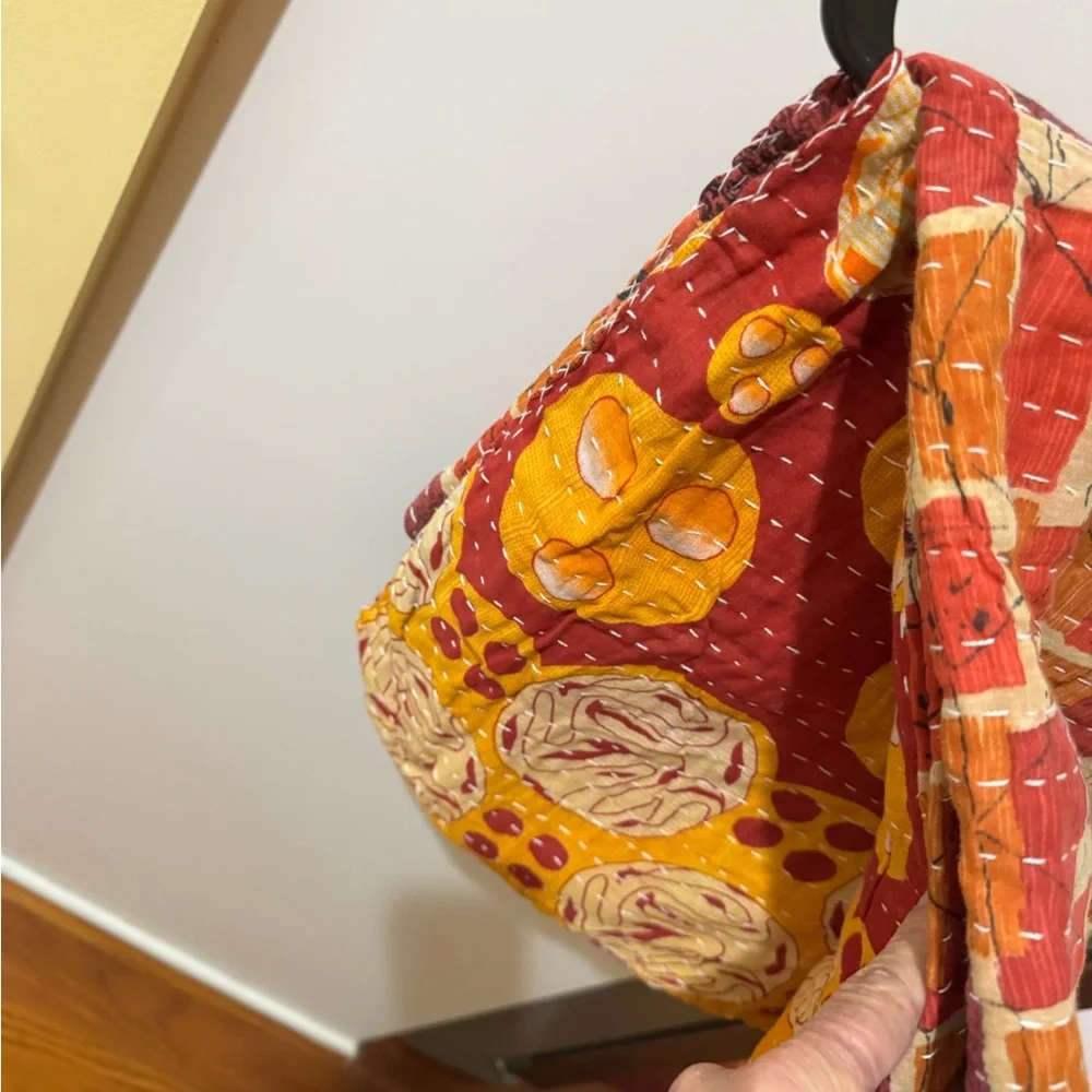 Colorful Patchwork Kantha Quilt - Picture 2 of 6